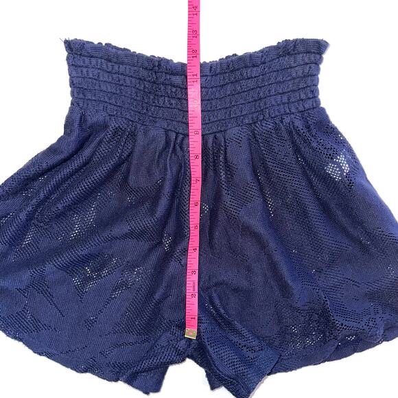 NEW Aerie Smocked Waist Navy Blue Flowy Shorts Size XS - Picture 10 of 11